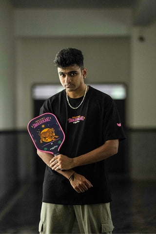Court Edge (Smashkari Black Tee + Tiger Paddle)